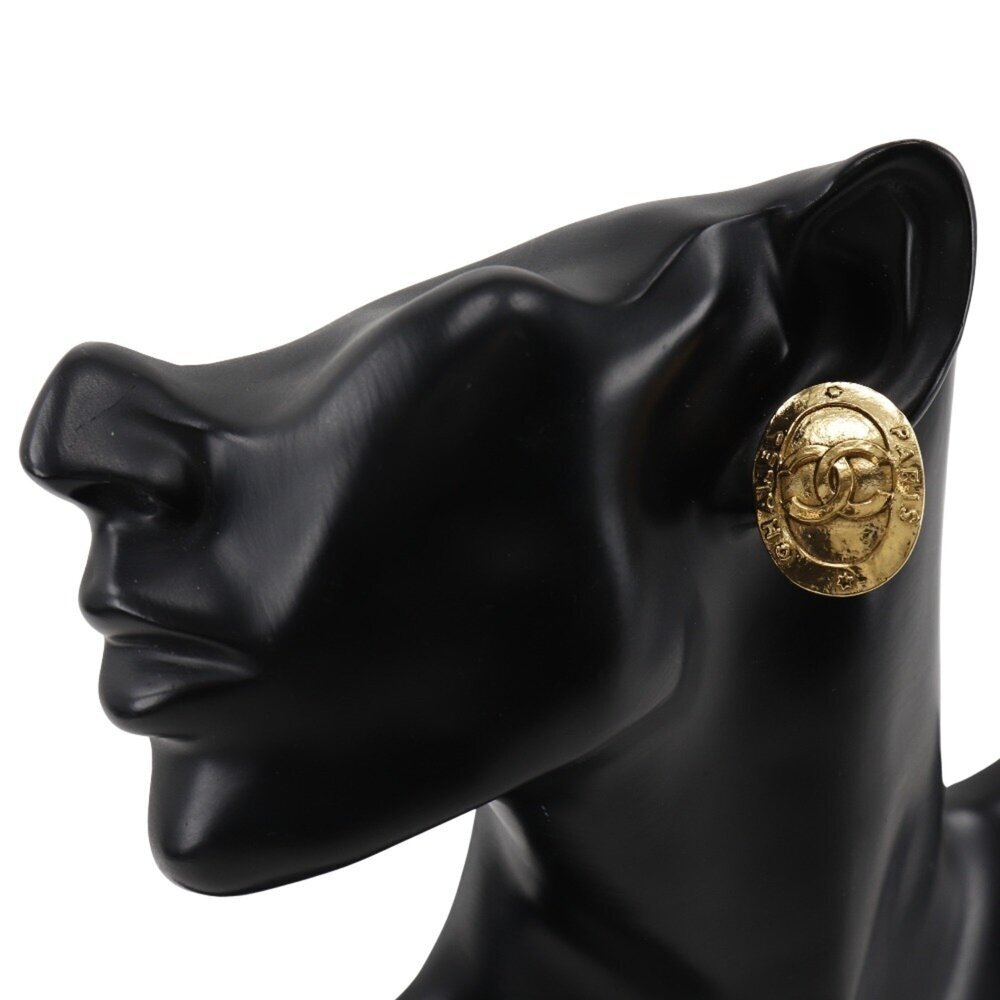 CHANEL Gold Logo Earrings - Picture 2 of 7